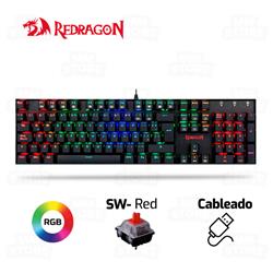 TECLADO REDRAGON MITRA BLACK SWITCH RED K551 RGB