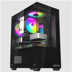 GAB RAPTOR NOVA PRIME TG x2 MID-TOWER RGB FAN x3 BLACK