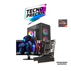 PROMO PC RYZEN 5 5600GT MB A520M-A DDR4 16GB SSD 240GB MONITOR 25 100HZ