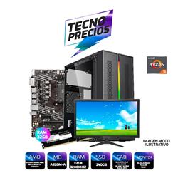 PROMO PC RYZEN 5 5600G DDR4 32GB RAM SSD 240GB + MONITOR 24
