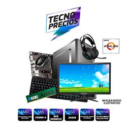 PROMO PC ATHLON 3000G DDR4 8GB RAM SSD 240GB + PERIFERICOS + MONITOR 24