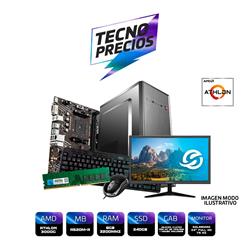PROMO PC ATHLON 300G DDR4 8GB SSD 240GB + PERIFERICOS + MONITOR 24