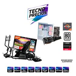 SIMULADOR DE CARRERAS + PROMO PC RYZEN 7 5800XT DDR4 32GB SSD 512GB RX 6600 8GB