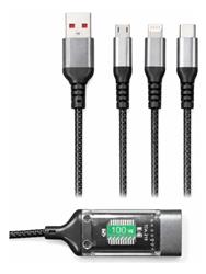 CABLE 3 EN 1 USB A a MULTI CABLE (MICRO USB/ USB C/ LIGHTING)