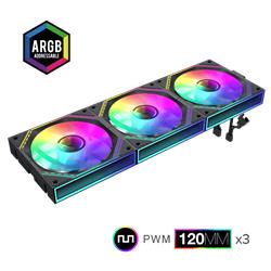FAN COOLER GAMEMAX P/GAB 3x120MM ARGB MAGNETICO